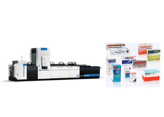 Máquina da inspeção da impressão da caixa da medicina de Focusight com característica da impressora a jato de tinta